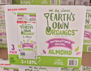 Image of Earth's Own Organics Almond Milk 3-Pack - 3 x 1.89 Litres